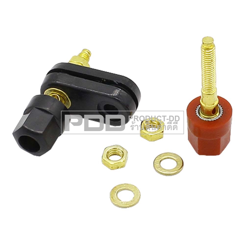 (แพค 2 ชิ้น) ขั้วลำโพง บานานาแจ๊ค 4 mm Banana Jack ตัวเมียแบบคู่หัวเหลี่ยม สำหรับยึดแท่น