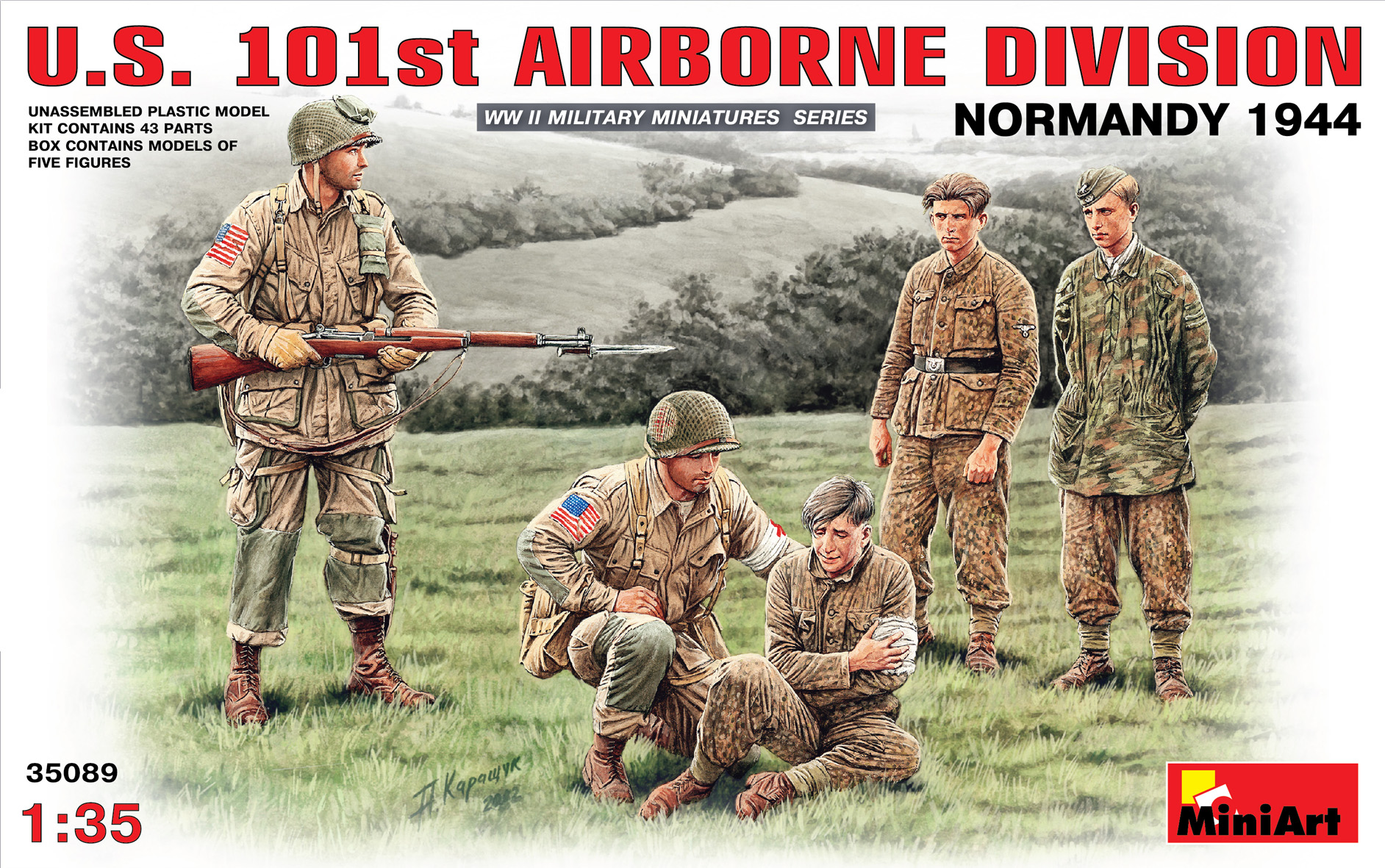 โมเดลฟิกเกอร์ทหารอเมริกัน MiniArt ขนาด 1/35 MI35089 U.S.101st AIRBORNE DIVISION NORMANDY