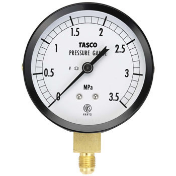 Multi Pressure Gauge : Dai 75 x 1/4 flare x 3.5 Mpa : TASCO