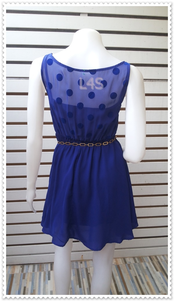 FF02802 เดรสแฟชั่น สีน้ำเงิน HERES ของใหม่ อก 32 นิ้ว