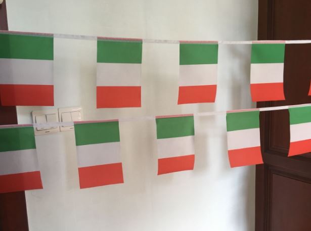 ธงชาติประเทศอิตาลี (ธงราวอิตาลี) Bandiera dell'Italia Italy Flag Small Flag Decoration ธงชาติประเทศอิตาลี สำหรับประดับตกแต่งในงาน ตกแต่งสถานที่ ราคาถูก