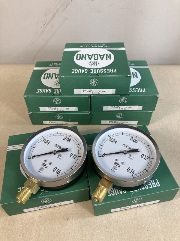 Nagano Keiki pressure gauge : GS52-131-0.16 Mpa : A T3/8BG ×100 0.16MPa