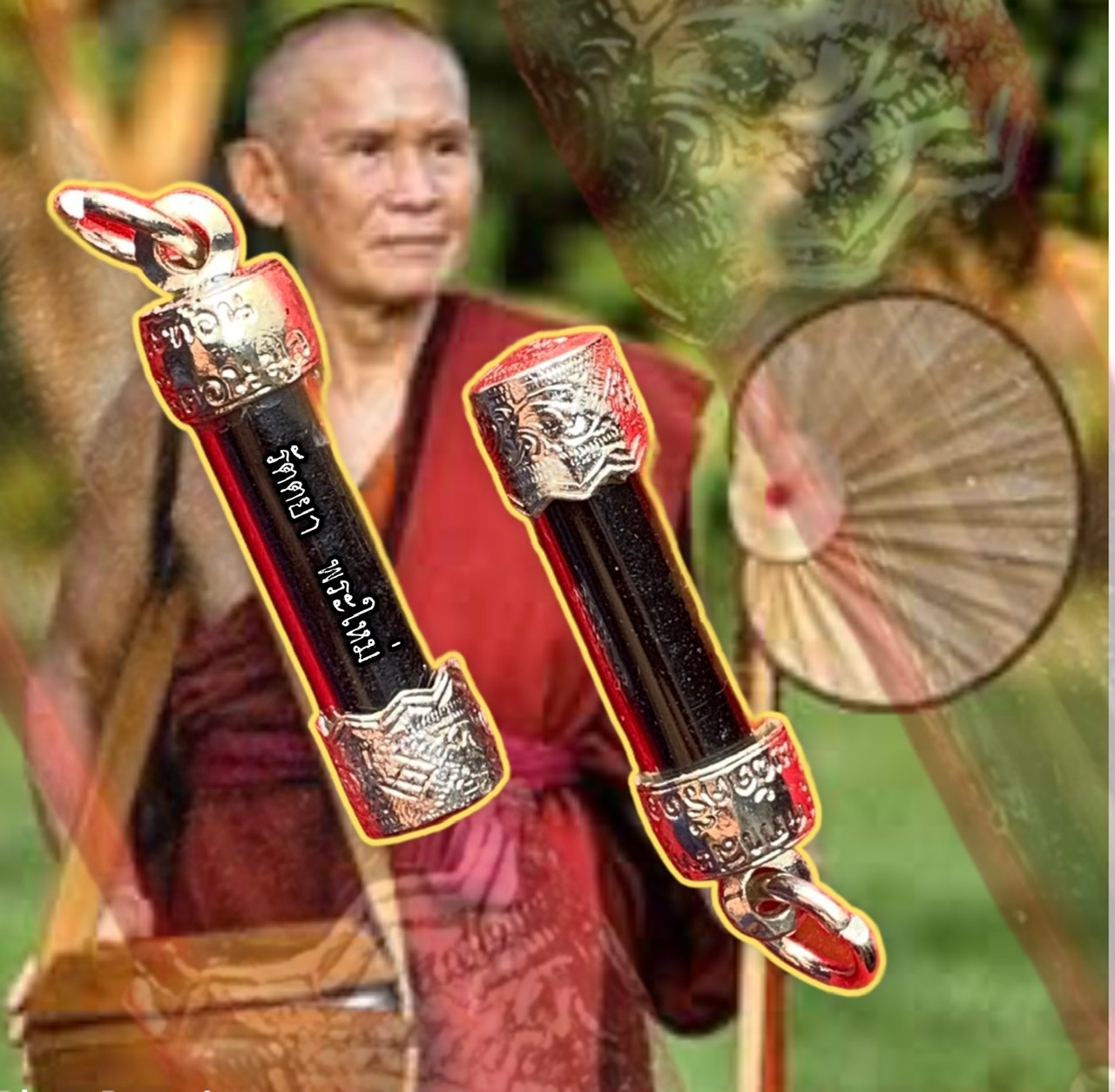 ตะกรุดกาสะท้อน ครูบาน้อย วัดศรีดอนมูล เชียงใหม่ (ดอกเเล็ก)