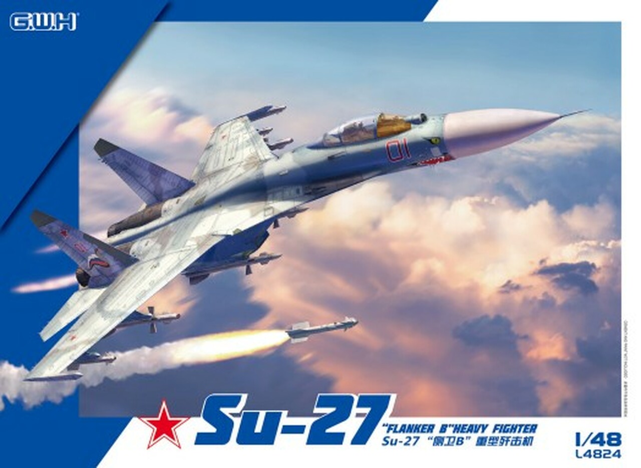 โมเดลเครื่องบิน Great Wall Hobby 1/48 L4824 Su-27 "Flanker B" Heavy Fighter