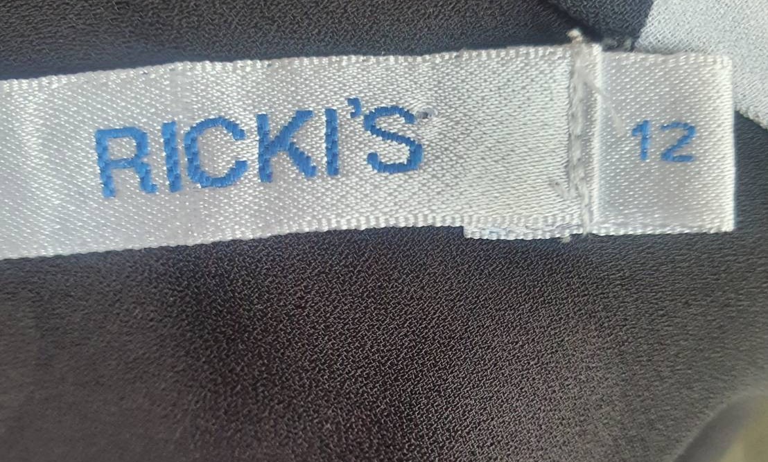 FF05554 เสื้อผ้าชีฟอง มือสอง สีดำลายจุด แบรนด์ Ricki's