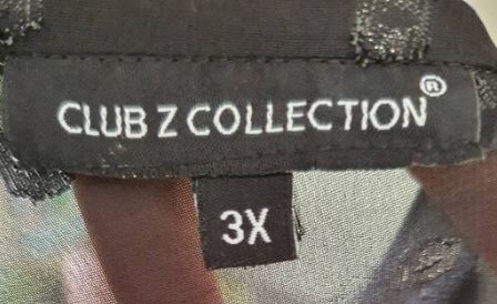FF05152 เสื้อผ้ามือสอง สีดำ แบรนด์ CLUB Z COLLECTION อก free