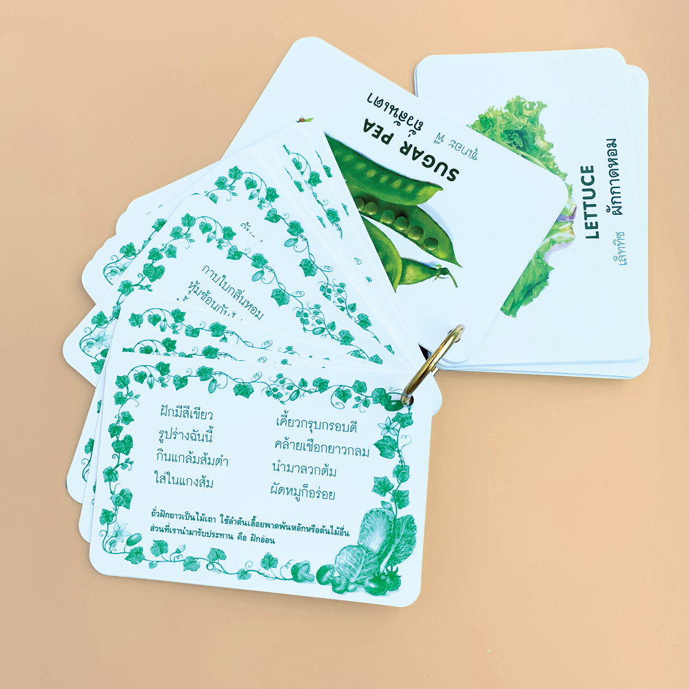 Book World Flash Card บัตรภาพ ผักแสนอร่อย แถมห่วงคล้อง