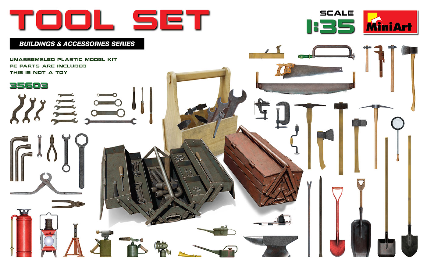 โมเดลฟิกเกอร์ MiniArt ขนาด 1/35 MI35603 Tool Set