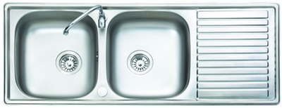 C200 อ่างล้างจาน ชนิด 2 หลุม 1 ที่พัก (รวมก๊อกTP36)