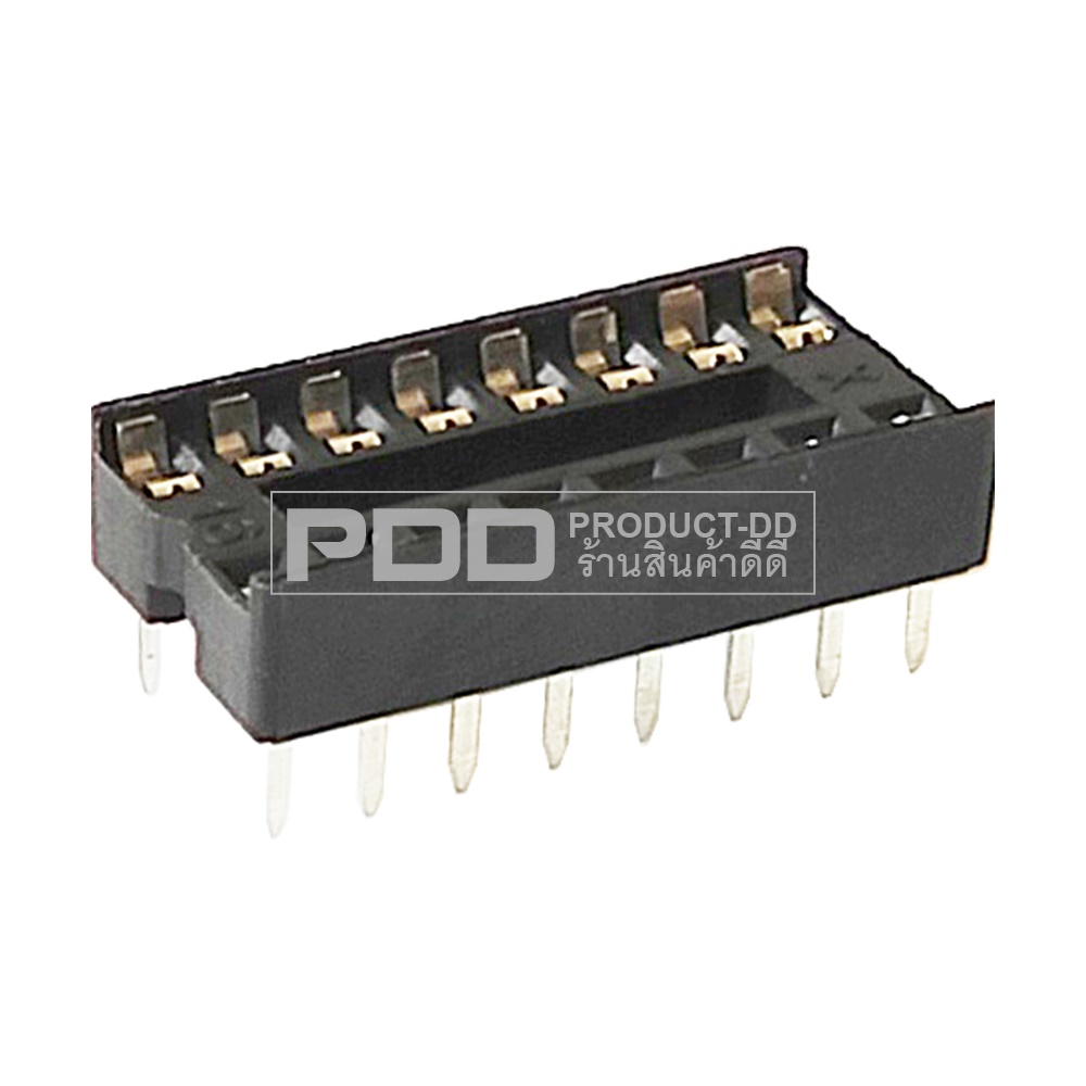 ซ็อกเก็ตไอซี 16 ขา DIP-16 Socket IC ระยะขา 2.54 มม. สำหรับใส่ไอซี 16 ขา