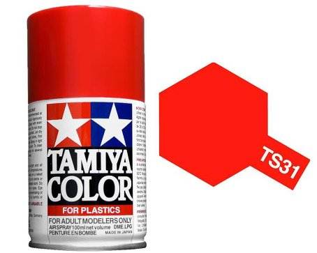 สีพ่นโมเดลรถ สีพ่นโครงรถ สีสเปรย์ทามิย่า Tamiya Spray Color TS-31 Bright Orange (100 ml)