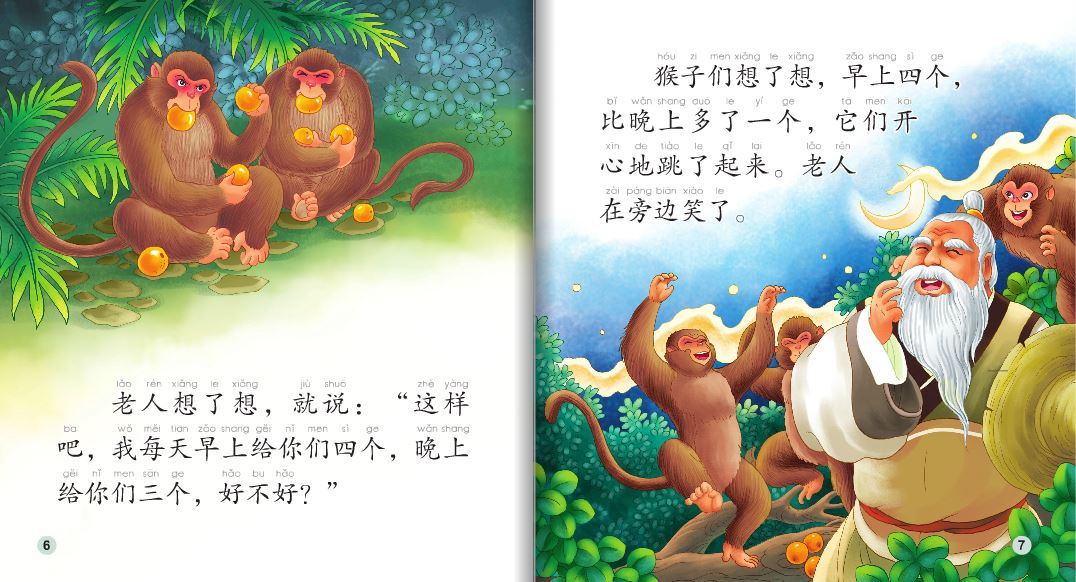 หนังสืออ่านนอกเวลาภาษิตจีนและเรื่องเล่านักษัตรวอก+CD 中文小书架—汉语分级读物（初级）：十二生肖成语故事 猴（含1CD-ROM）Chinese Idioms about Monkeys & Their Related Stories+CD