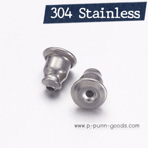 แป้นต่างหูสแตนเลส 5x6 มม.(304 Stainless Steel)