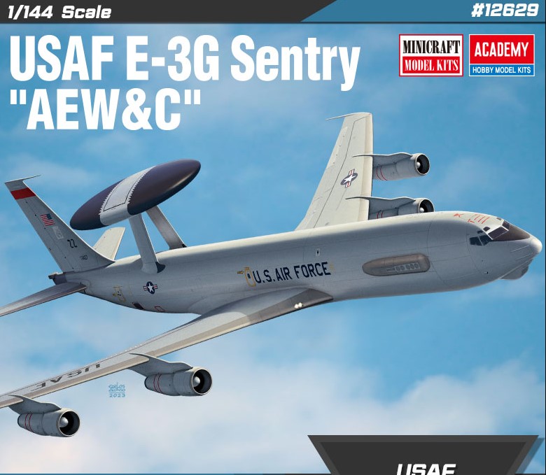 โมเดลเครื่องบิน Academy Model 1/144 AC12629 BOEING E-3G AEW&C SENTRY/AWACS