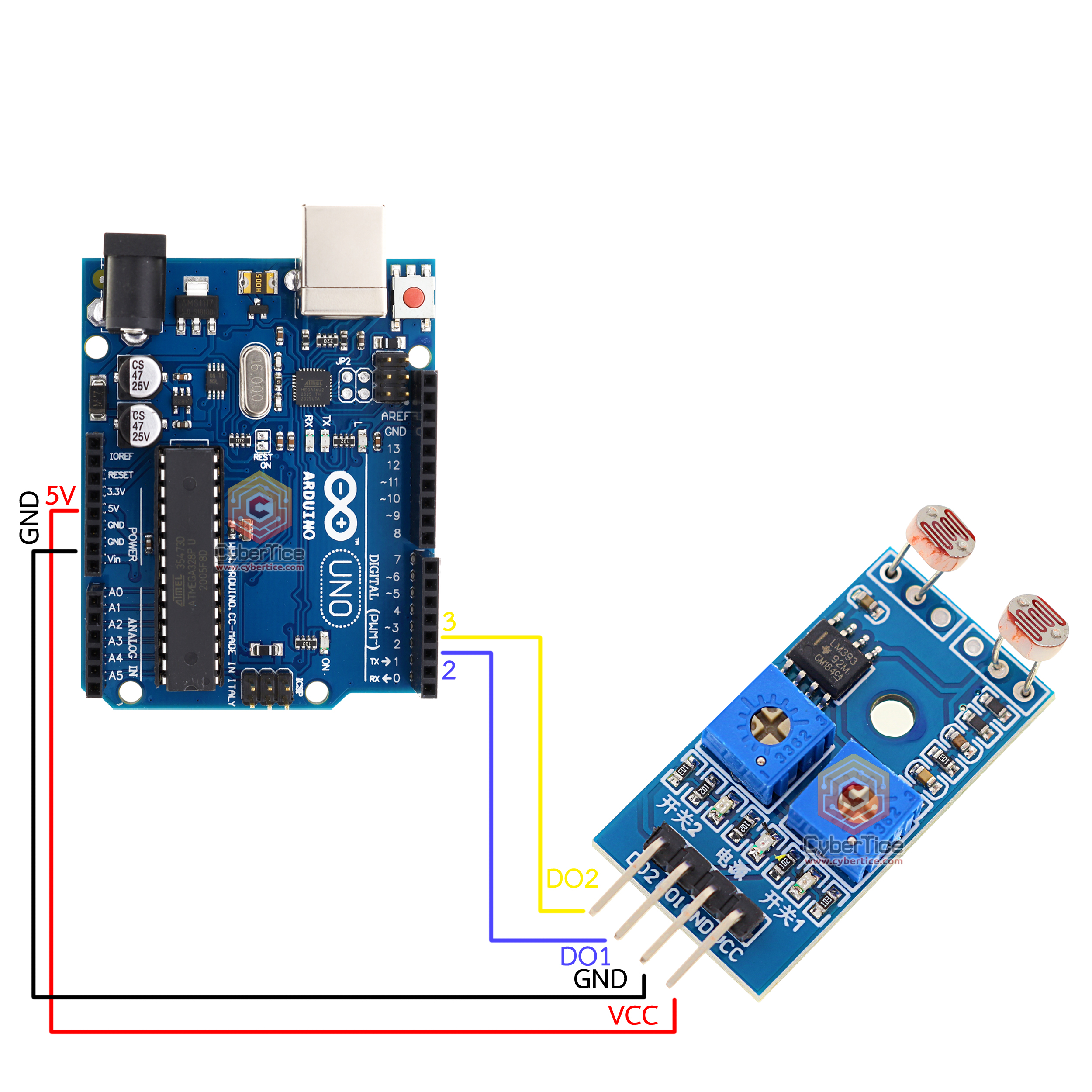 สอนใช้งาน Arduino เซ็นเซอร์วัดความสว่างความเข้มแสง LDR Photoresistor ...
