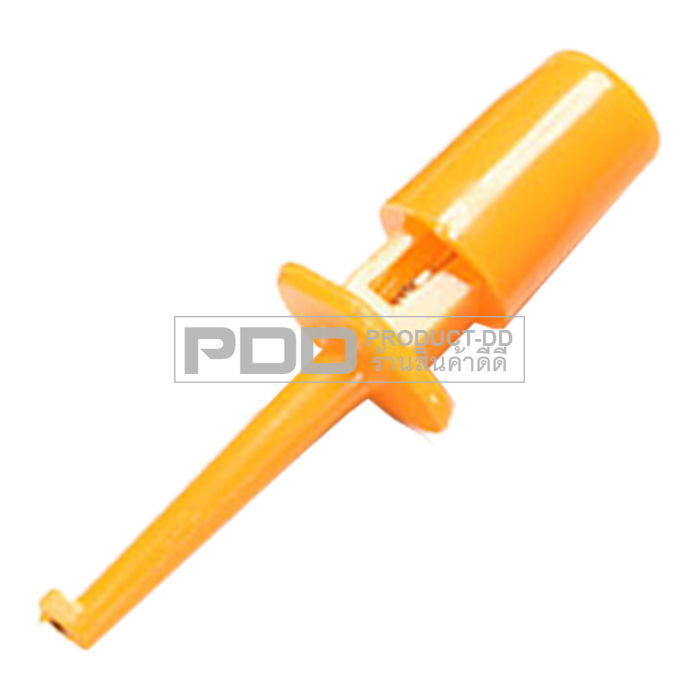 หัววัดตะขอเกี่ยว Clip Test ขนาด 4.2 ซม. สีเหลือง แบบสปริงกด ใช้ทดสอบวงจรอิเล็กทรอนิกส์