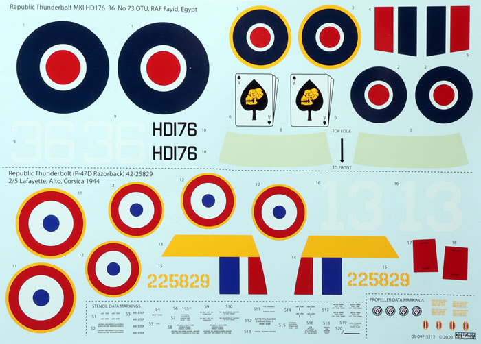 โมเดลเครื่องบินรบ Kinetic Model 1/24 KI-K3212 P-47D Thunderbolt Mk.1