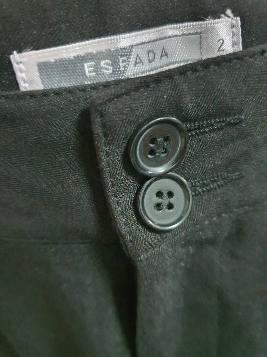 FF06331 กางเกงผ้ามือสอง สีดำ แบรนด์ห้าง ESPADA เอว 28 นิ้ว
