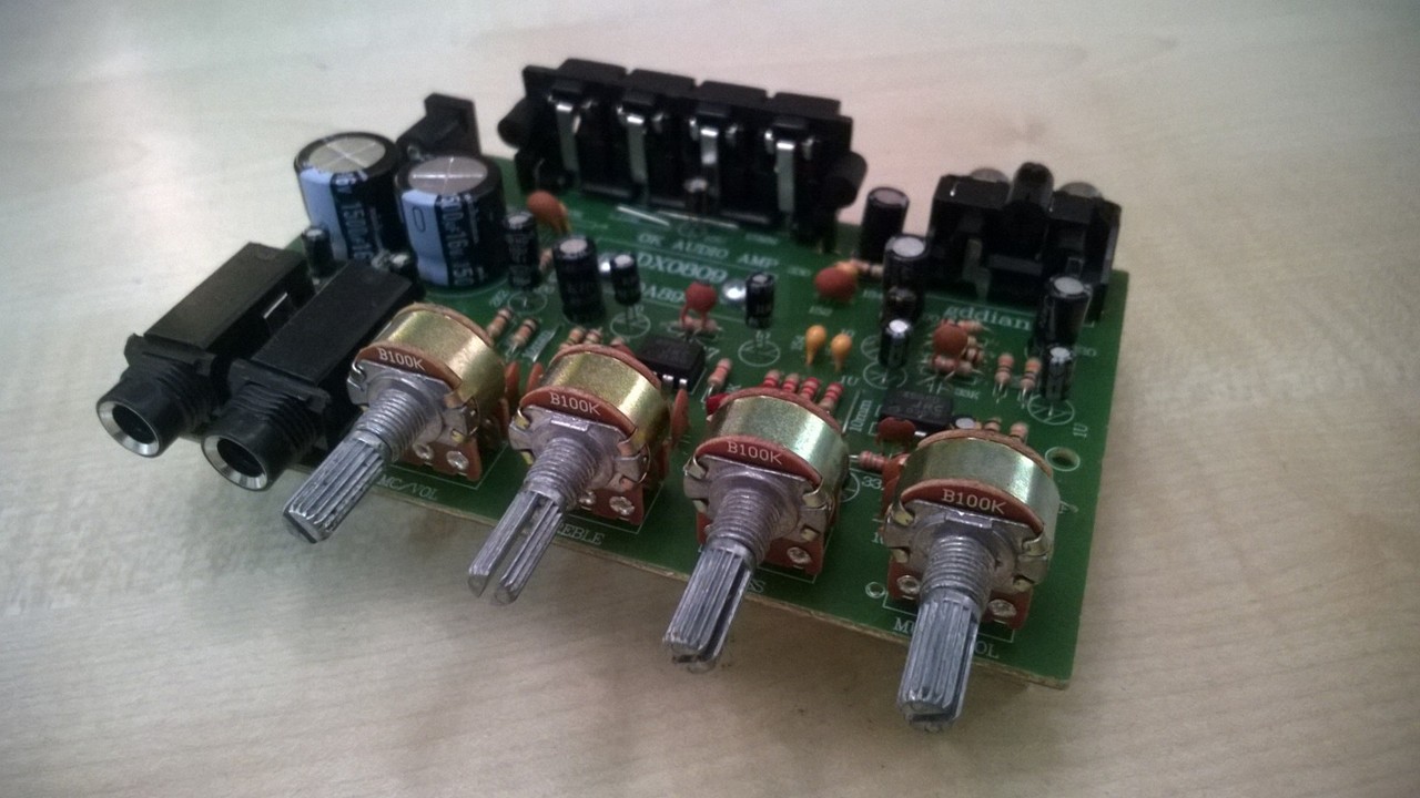 บอร์ดแอมป์ DX0809 15W+15W Stereo Amplifier Finished Board