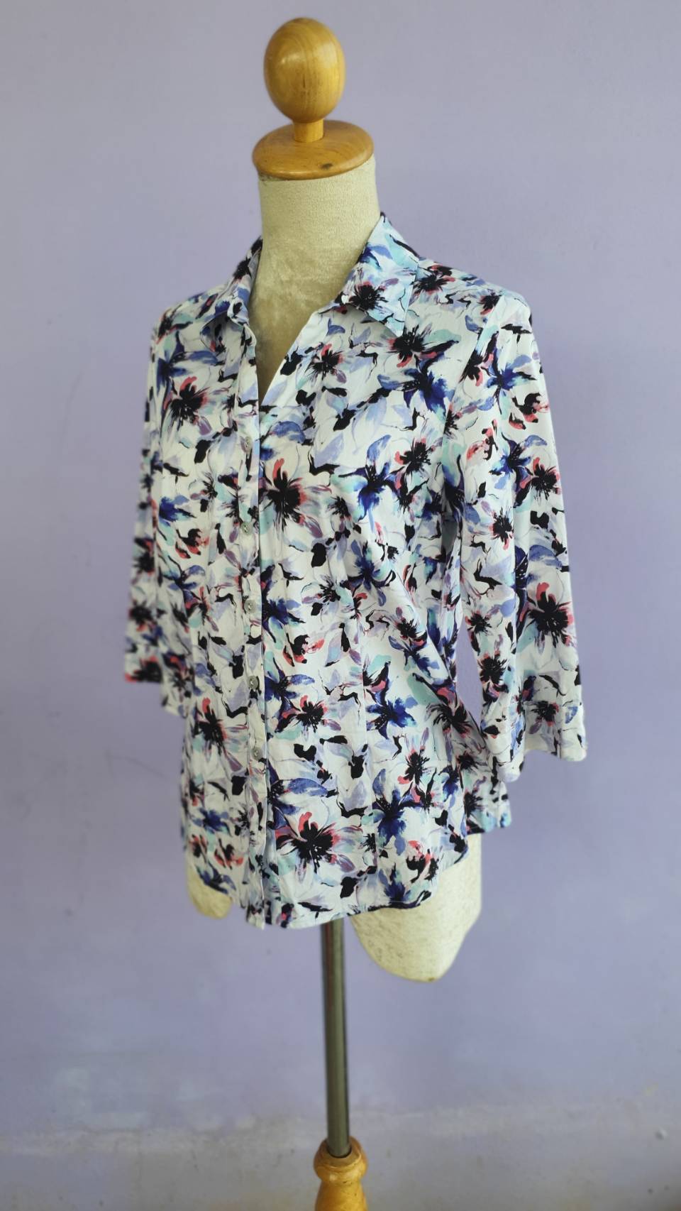 FF02704 เสื้อเชิ้ต แฟชั่น มือสอง อก 37-38 นิ้ว