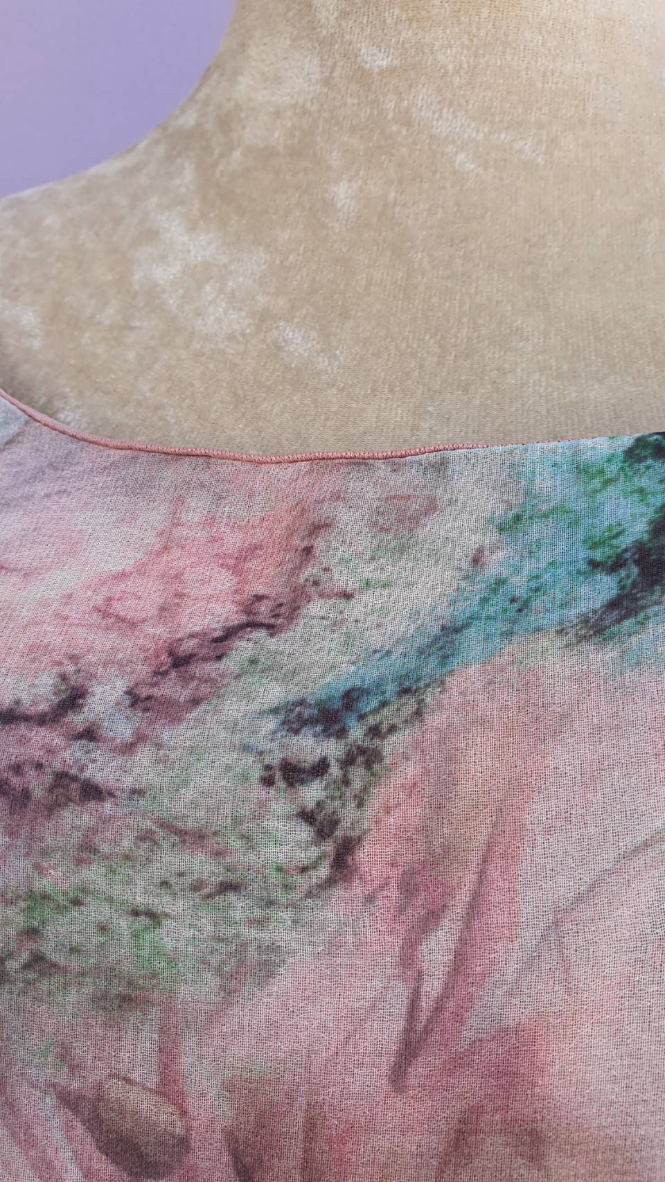 FF02916 เสื้อผ้ามือสอง ชีฟอง อก free 44-50 นิ้ว