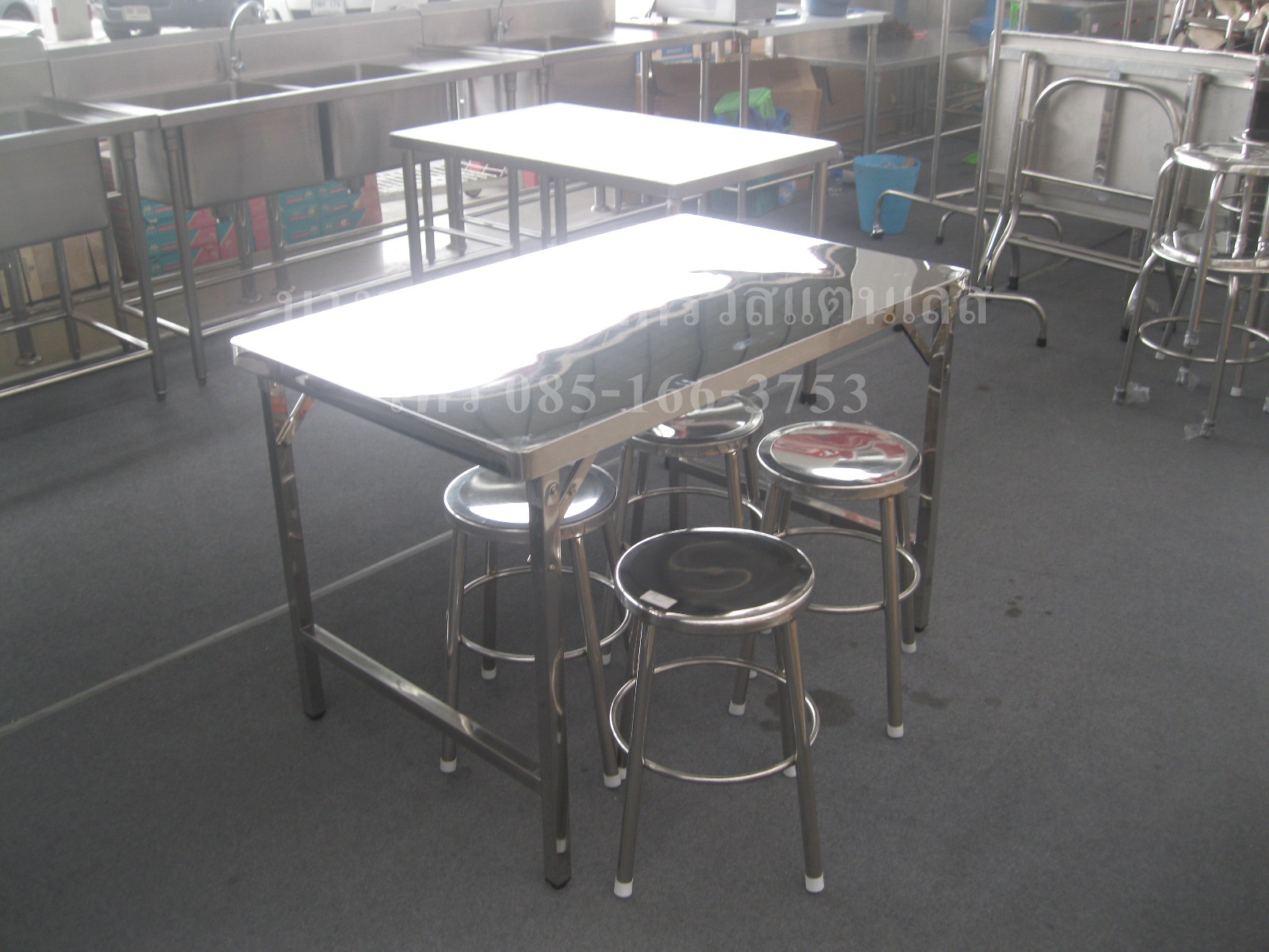 โต๊ะพับสแตนเลส JK-206