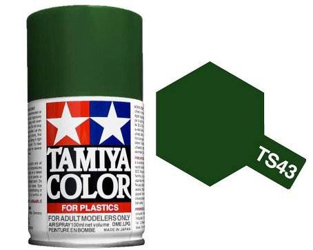 สีพ่นโมเดลรถ สีพ่นโครงรถ สีสเปรย์ทามิย่า Tamiya Spray Color TS-43 Racing Green (100 ml)