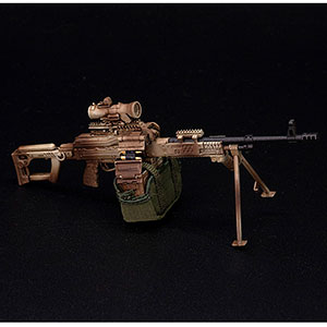 WM-05B Regular Machine Gun Set Desert Camouflage 1/12 Action Figure Complete Model Option Part(Pre-order)