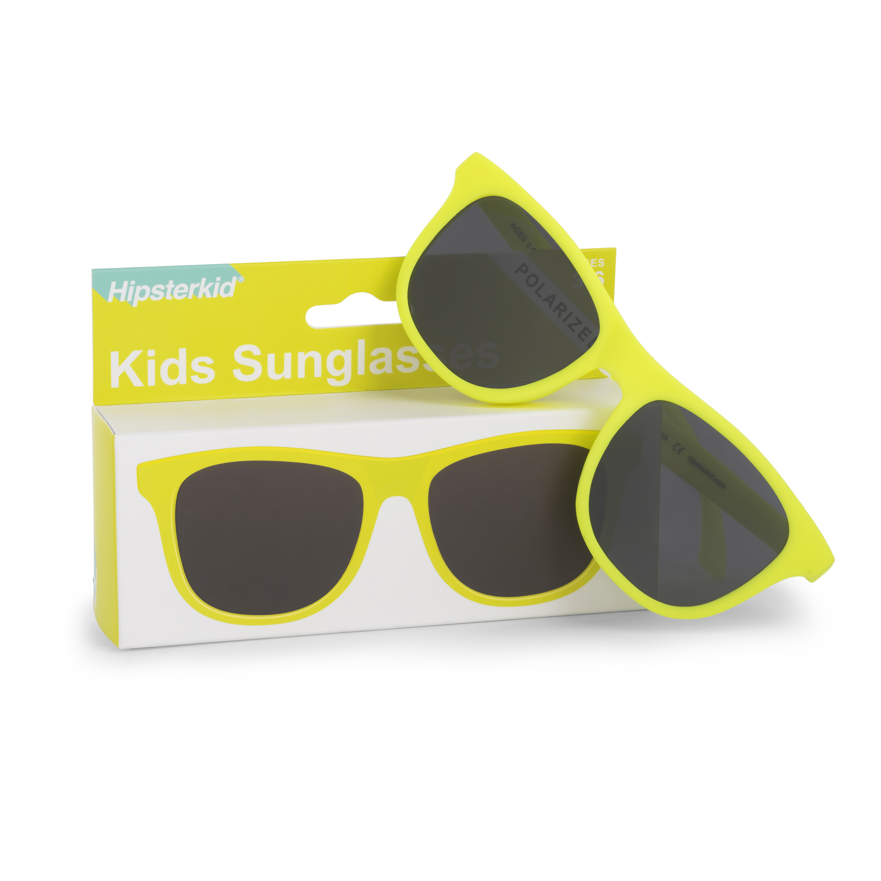 Hipsterkid Neon Yellow Sunglasses Age 0-2 แว่นกันแดดเด็กเหลืองนีออน (Logo-H)