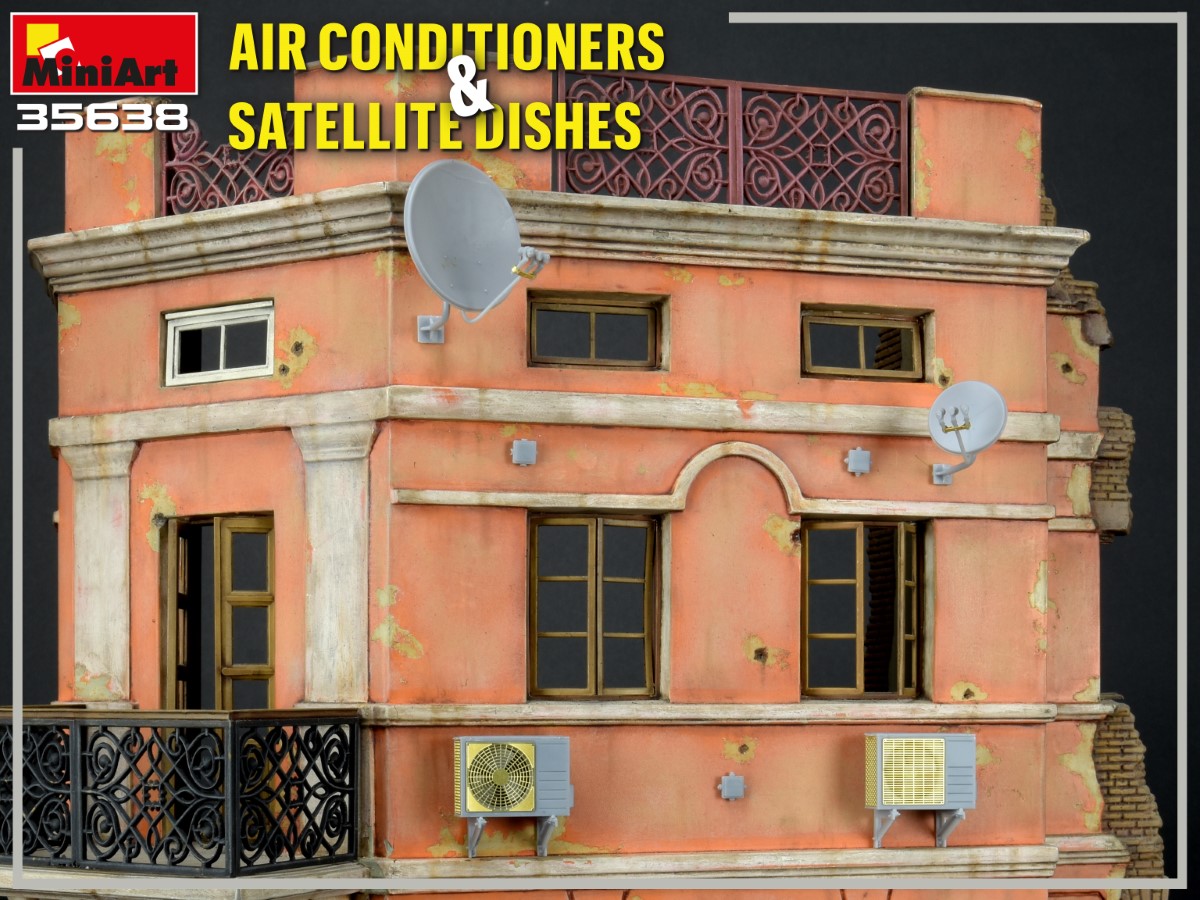โมเดลฟิกเกอร์ MiniArt ขนาด 1/35 MI35638 Air Conditioners & Satellite Dishes