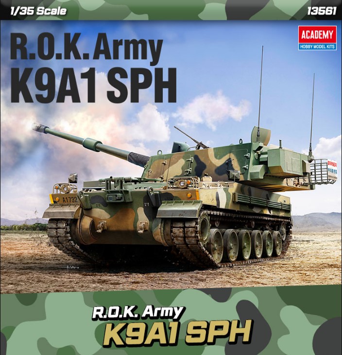 โมเดลรถถัง Academy Model 1/35 AC13561 ROK ARMY K9A1 155MM SELF-PROPELLED HOWITZER