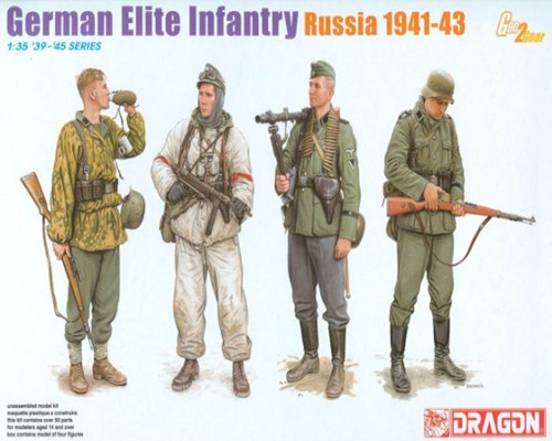 โมเดลฟิกเกอร์ Dragon Models 1/35 DRA6707 German Elite Infantry
