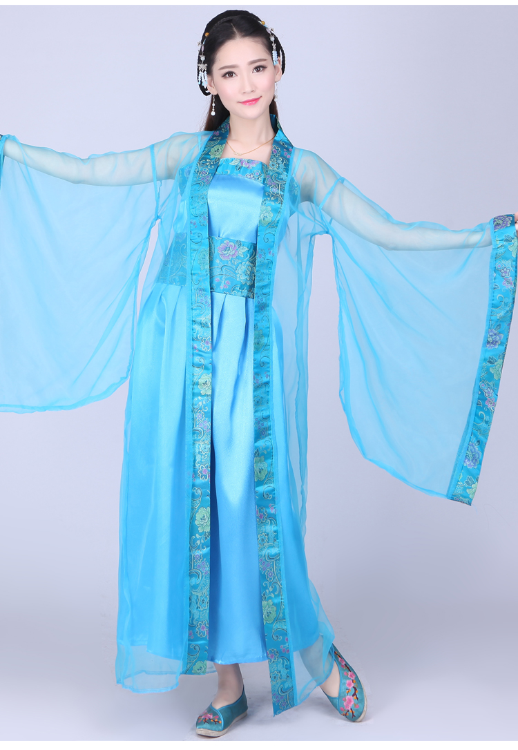 ชุดสตรีสมัยราชวงศ์ถัง (ชุดกระโปรง+เสื้อคลุม) 唐装汉服古装 Tang Dynasty Women's Costumes