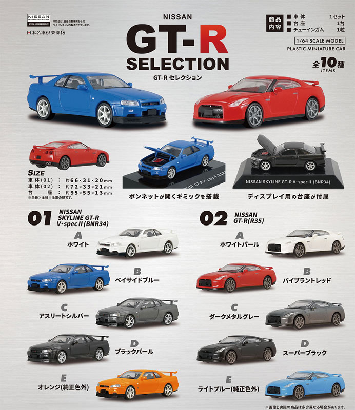 GT-R Selection 10Pack BOX (CANDY TOY)(Released)