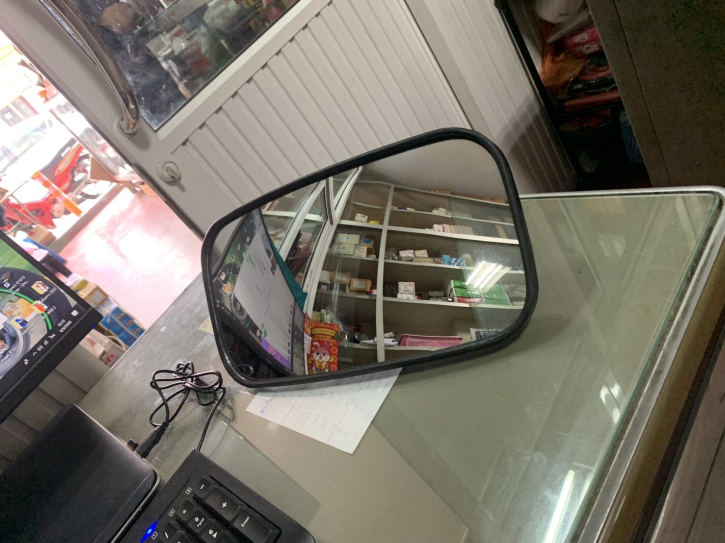 กระจกมองข้าง ISUZU KS21 ดำตรง