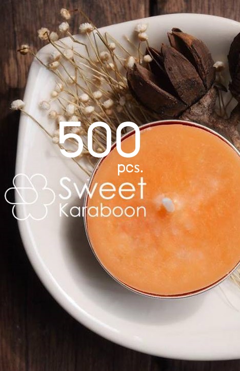 100 %Natural สีส้มเทียนจุดตะเกียงอโรม่า 500 ชิ้น(เลือกกลิ่นได้ค่ะ)