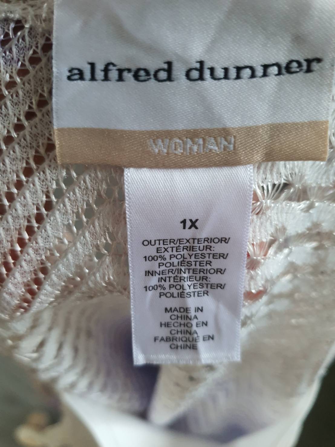FF05631 เสื้อคลุมแฟชั่น มือสอง สีม่วง แบรนด์ alfred dunner