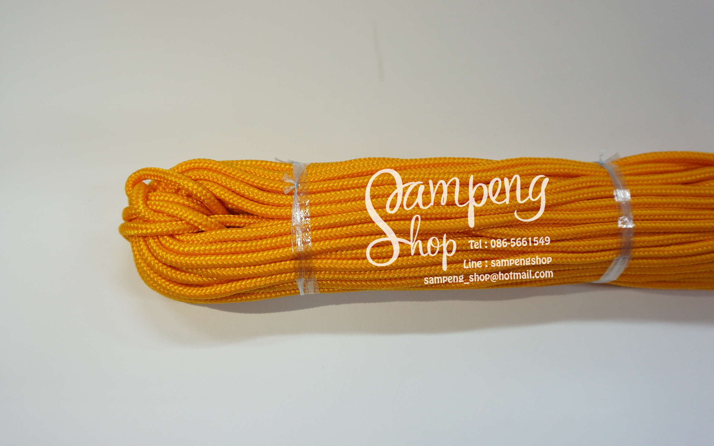เชือกร่มมีไส้ #4.0 สีเหลืองทอง