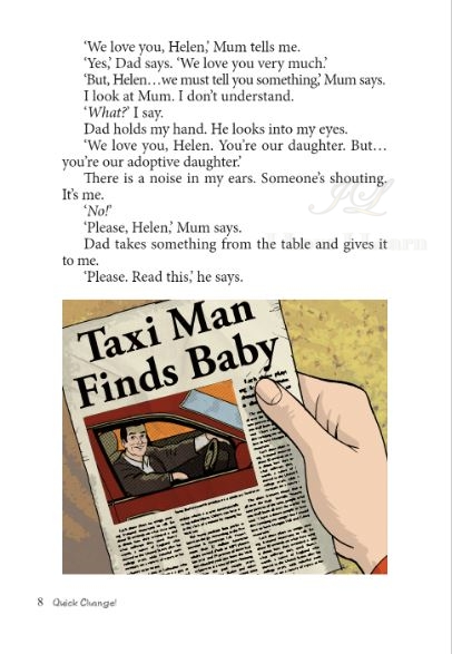 หนังสืออ่านนอกเวลาภาษาอังกฤษเรื่อง Quick Change! (ระดับเบื้องต้น) +CD Quick Change! (English Reading: Beginner's Level) + CD