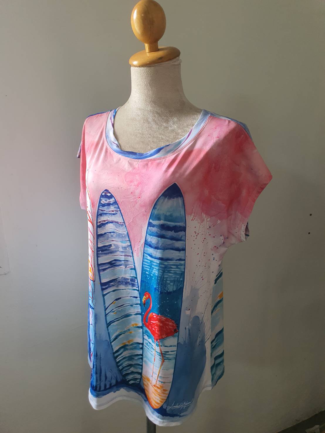 FF06516 เสื้อผ้ามือสอง สีสดใส อก 38-40 นิ้ว