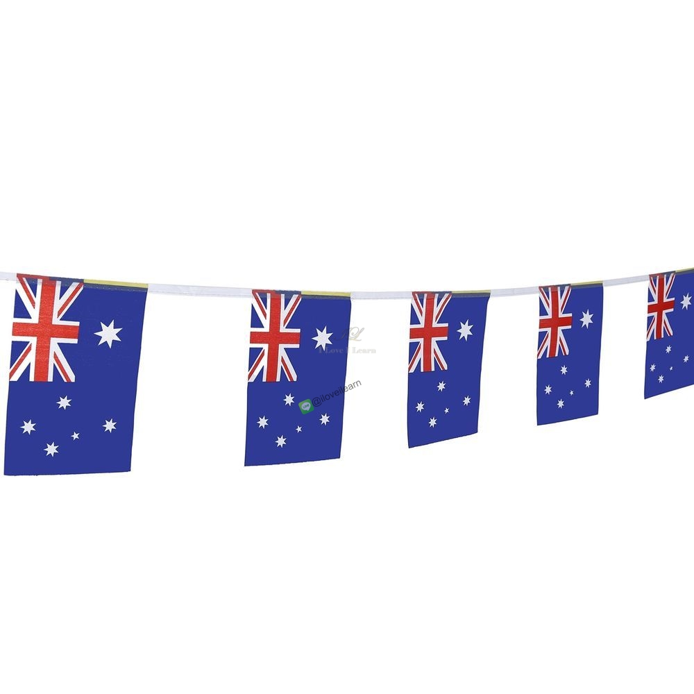 ธงชาติออสเตรเลีย (ธงราวออสเตรเลีย) Australia Flag Small Flag Decoration Australia Small Flag ธงชาติประเทศออสเตรเลีย สำหรับประดับตกแต่งในงาน ตกแต่งสถานที่ ราคาถูก