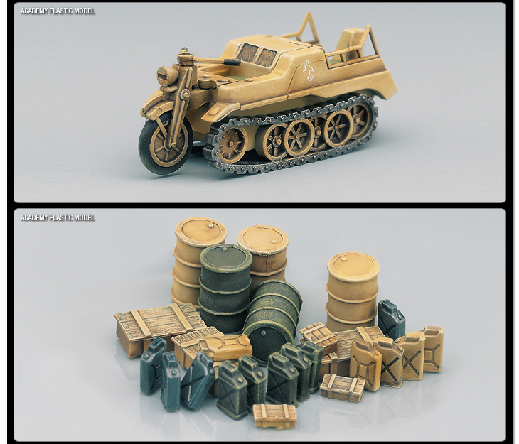 โมเดลรถถัง Academy ขนาด 1/72 AC13416 WWII Ground Vehicle Set