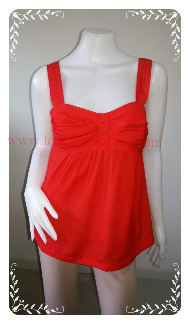 FF000576 -เสื้อมือสอง สีส้ม แบรนด์ XXI forever 21 อก 33 นิ้ว