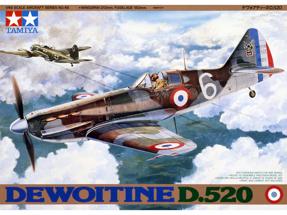 โมเดลเครื่องบิน Tamiya ขนาด 1/48 TA61048 Dewoitine D.520