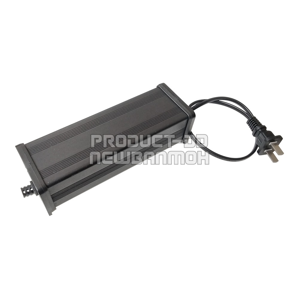 (มือสอง) กล่องอลูมีเนียมสีดำ สำหรับ DIY มีสายไฟ AC และสวิตช์ ON-OFF ขนาด 5x6x17 ซม.