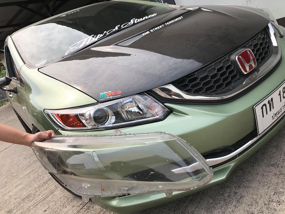 หน้าเลนส์กรอบไฟหน้า HONDA civic FB