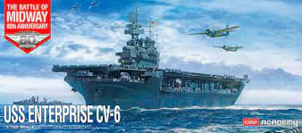 โมเดลเรือบรรทุกเครื่องบิน Academy Model 1/700 AC14409 USS ENTERPRISE CV-6 THE BATTLE OF MIDWAY 80TH ANNIVERSARY