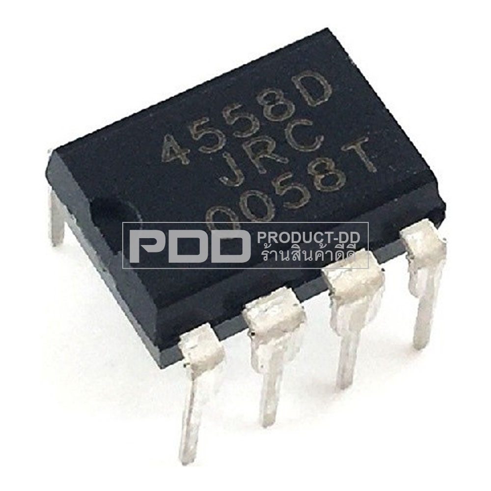 IC 4558 ไอซีออปแอมป์ OP-AMP ขยายสัญญาณ สำหรับขวงจรขยายเสียง และงานอิเล็กทรอนิกส์