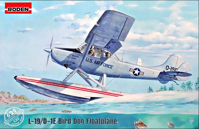 โมเดลเครื่องบิน Roden ขนาด 1/32 RO629 Cessna L-19/O-1 Bird Dog Floatplane