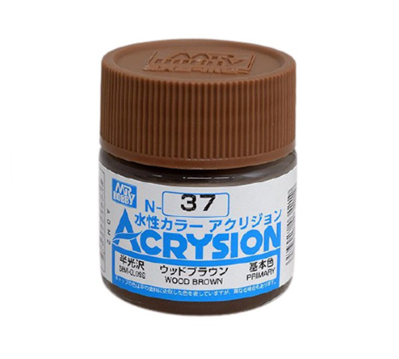 สีสูตรน้ำ Acrysion N37 Wood Brown (Semi-Gloss/Primary)